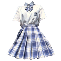 jk uniform skirt genuine original suit full set Japanese college style long-sleeved pleated skirt girls sailor suit plaid skirt