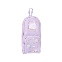New portable school bag pencil bag girls large-capacity stationery bag junior high school pencil bag primary school student stationery box vertical style