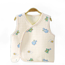 Newborn baby vest spring and autumn warm thickened vest male and female baby winter pure sleeveless vest with cotton