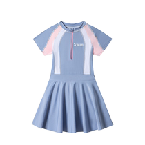Childrens swimsuit one-piece suit skirt fashion item student training suit swimsuit seaside vacation breathable swimsuit trend
