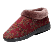 Old peoples cotton shoes womens mothers shoes winter plus velvet warm and non-slip slip-on middle-aged and elderly grandmothers winter old Beijing cloth shoes