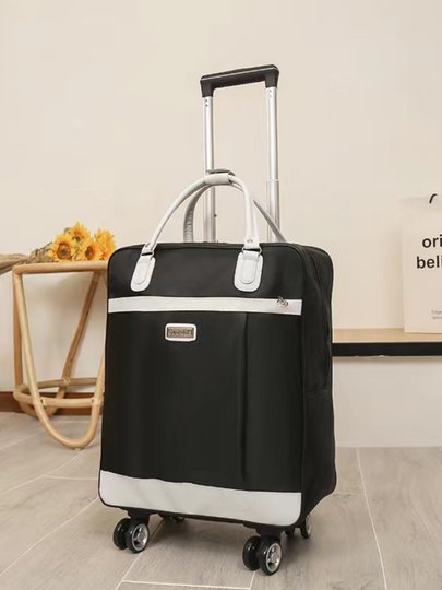 Trolley-Reisetasche für Damen, großes Fassungsvermögen, wasserdichtes Oxford-Tuch, Universalrad, Kurzstrecken-Reise, Schulaufbewahrung, tragbare Gepäcktasche