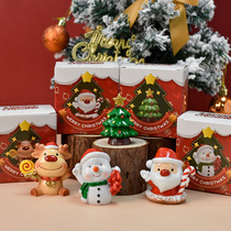 Christmas desktop creative small ornaments Christmas landscape decorations Christmas tree Santa Claus gifts decoration gifts
