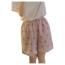 Pajama pants summer new 2024 shorts cute cartoon men and women same style walking pants high-end sweet home pants