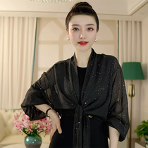 Skirt shawl outer wear womens summer sun protection thin versatile 2024 new air-conditioned shirt cycling chiffon small jacket