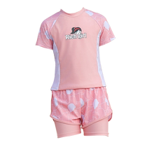 Childrens swimsuit girls 2024 new style baby girl fashionable and cute split swimsuit medium and large children quick-drying swimsuit