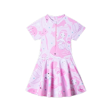 Childrens swimsuit girls swimsuit 2024 new medium and large childrens one-piece princess dress sun protection hot spring swimsuit