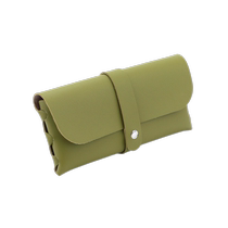 Retro literary simple glasses bag soft leather glasses case ins girl portable sunglasses bag storage bag anti-pressure