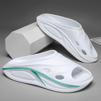 Slippers for men summer 2024 new style home bathing anti-slip slippers mens poop-feeling sports beach slippers