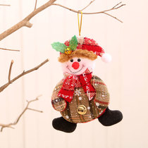 Christmas pendant Christmas tree decoration dancing old man snowman deer bear fabric puppet small pendant gift