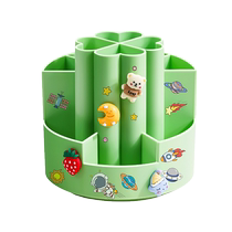 360-degree automatic rotating pen holder large capacity student desktop multi-function storage box pen personalized creative cute