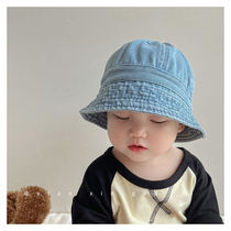 Baby hat spring and autumn thin childrens denim fisherman hat summer and Korean style tide basin hat baby boys and girls sun protection