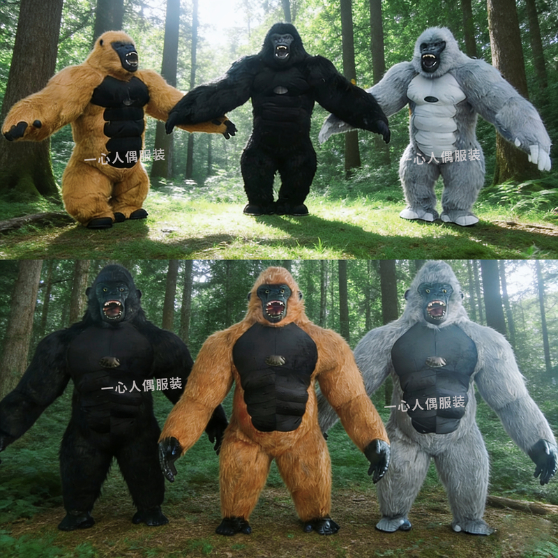 Chimpanzee King Kong Marsha Bear Cartoon Mascot Costume Inflatable Mascot Costume Wearable Walking Activity Doll Costume Chimpanzee King Kong Marsha Bear Cartoon Mascot Costume Inflatable Mascot Costume Wearable Walking Activity Doll Costume