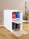 Ящик -тип прозрачная коробка для хранения обувной коробки анти -окисленная толстая пластиковая коробка Бесплатная комбинация Большой шкаф для обуви AJ AJ Box