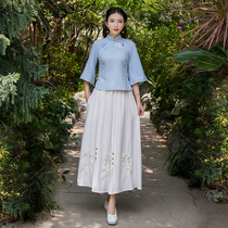 Chinese style dress and costume students dress costume costume women retro style style improved daily dress