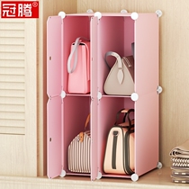 Bedroom storage artifact floor-standing bag lipstick storage shelf home finishing cabinet multi-layer saving space