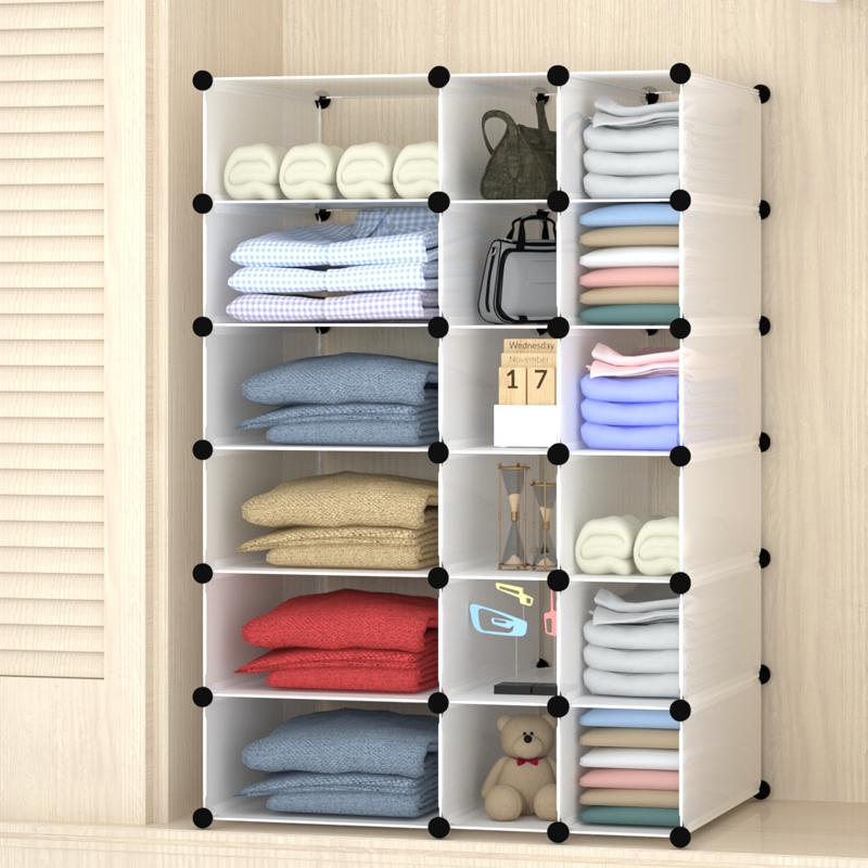 Closet Containing Stratified Separator Vertical Nail-Free Wardrobe Inside Clothing Finishing Cabinet Partition Division division Place Gods Instrumental