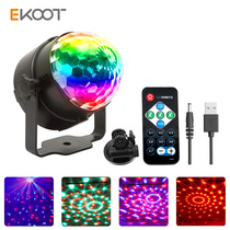 Outdoor car DJ light stage LED crystal magic ball USB car voice control colorful house entertainment night light