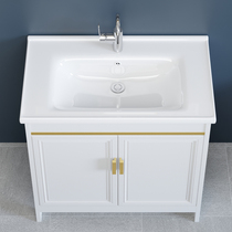 Floor-to-ceiling washbasin Household balcony integrated ceramic pool Bathroom sink Bathroom cabinet washbasin combination