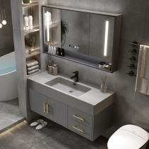 Light Extravagant Bath Room Cabinet Mirror Cabinet Combination Brief Modern Rock Integrated Washbasin Washbasin Toilet Terrace Basin Wash table