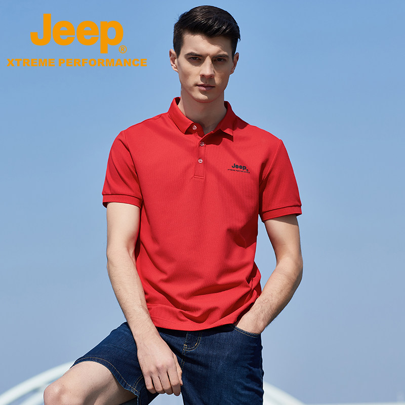 Jeep gip Korean version polo shirt male summer male short sleeve casual gats up for men T-shirts dad work clothes-Taobao