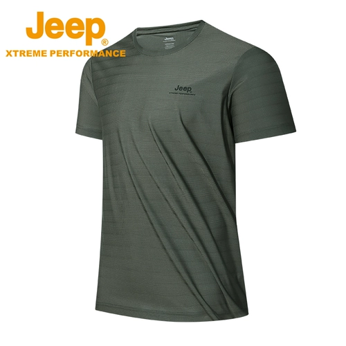 Jeep, джип, дорожная дышащая быстросохнущая эластичная футболка с круглым воротником, новая коллекция, впитывает пот и запах, короткий рукав