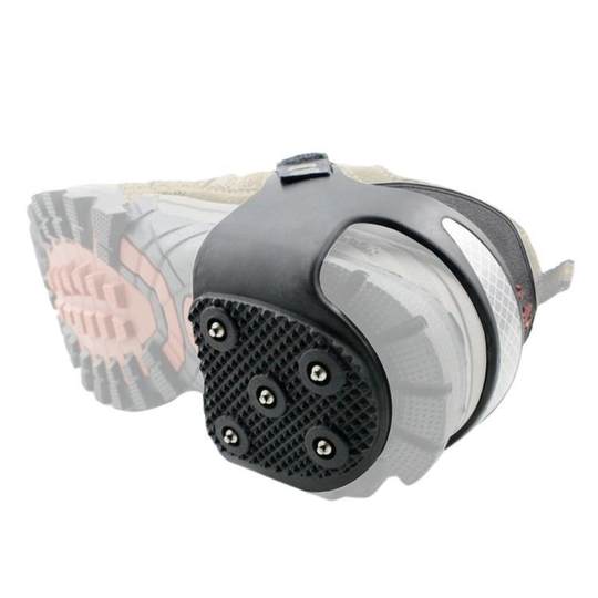 Couvre-chaussures à crampons à ressort en silicone pour l'escalade en plein air sur la neige et la glace, couvre-chaussures à crampons à clous en acier à 18 dents antidérapants pour les voyages en montagne