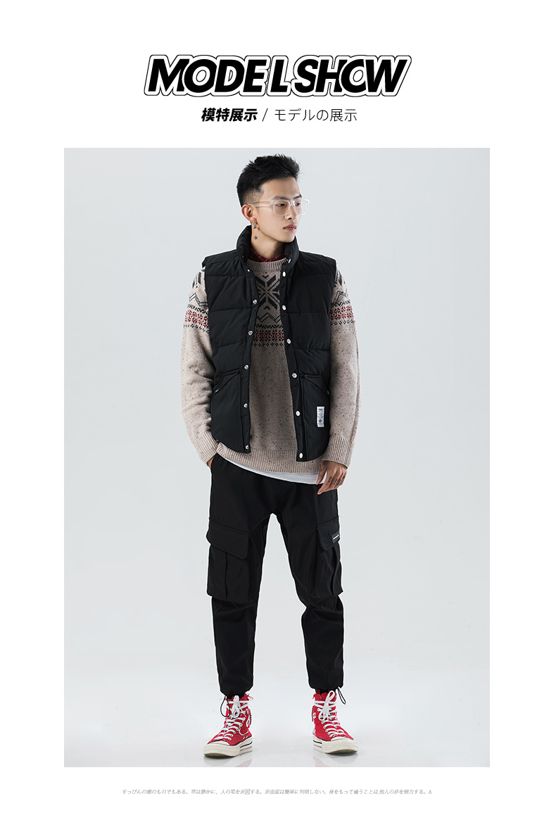 Dill mùa đông đường phố hip hop lỏng cotton vest nam và nữ với cùng một đoạn trung tính vest xu hướng retro mẫu đôi ao khoac vest nam