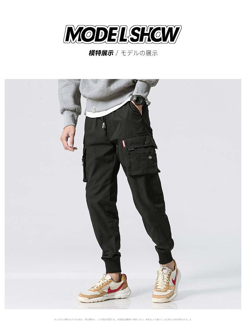 Dill ins overalls quần thủy triều nam thương hiệu quần lỏng túi quần Harlan chân chức năng quần hip hop quần kaki túi hộp