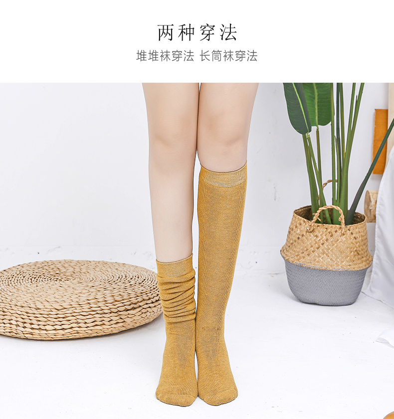 Cần bán! Vớ dài ống bảo vệ vớ của phụ nữ vớ một nửa và đầu gối mùa đông dày vớ chồng cao vớ nam cổ trung