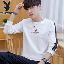 Playboy Mens T-shirt Long Sleeve Sweater Men 2021 Spring Round Neck Spring Top Mens Spring and Autumn Tide Brand