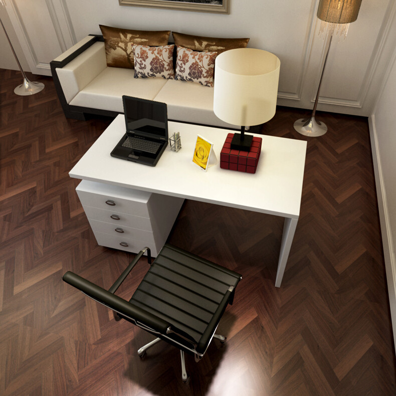 Купить Компьютерный стол Письменный стол стильный минималистский белый ...