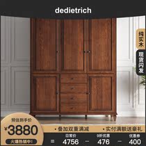  2021 new American country full solid wood wardrobe 2 doors 3 doors overall finished combination wardrobe locker bedroom