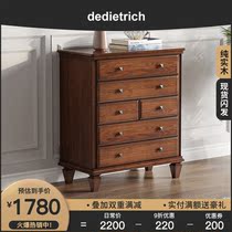  2021 new American country full solid wood bucket cabinet storage and storage six bucket cabinet modern simple bedroom storage cabinet