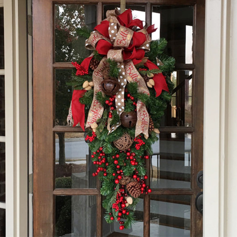 Christmas vines inverted hanging trees 0-9 m mall hotel front stairs scene placement encrypted Christmas decorations-Taobao