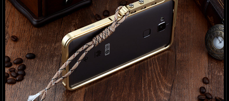KANENG Mechanical Arm Trigger Aluminum Bumper Metal Frame Case Cover for Huawei Mate 7