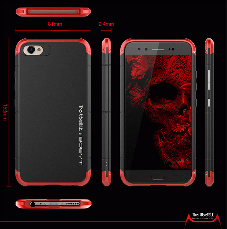 GINMIC Shield Aluminum Metal Frame Hard PC Back Cover Case for vivo X9