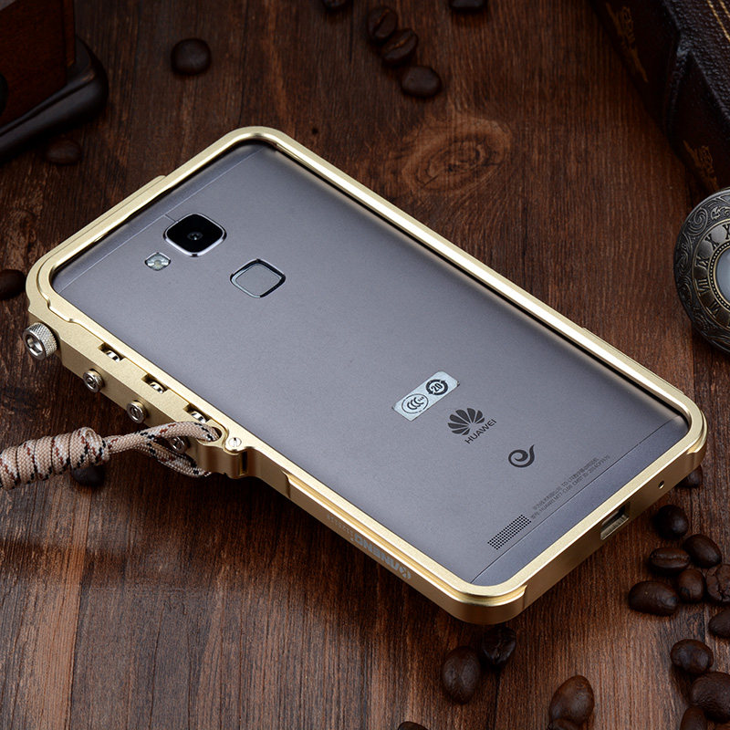 KANENG Mechanical Arm Trigger Aluminum Bumper Metal Frame Case Cover for Huawei Mate 7
