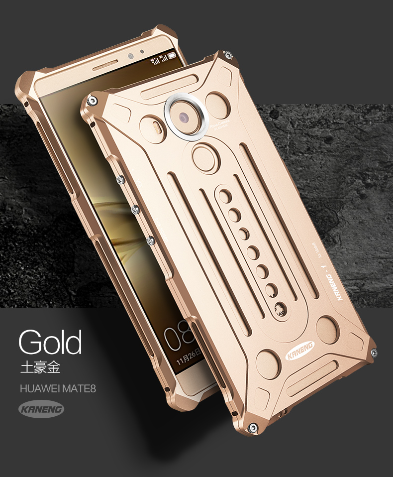 KANENG Powerful Aluminum Shell Shockproof Aerospace Metal Case Cover for Huawei Mate 8