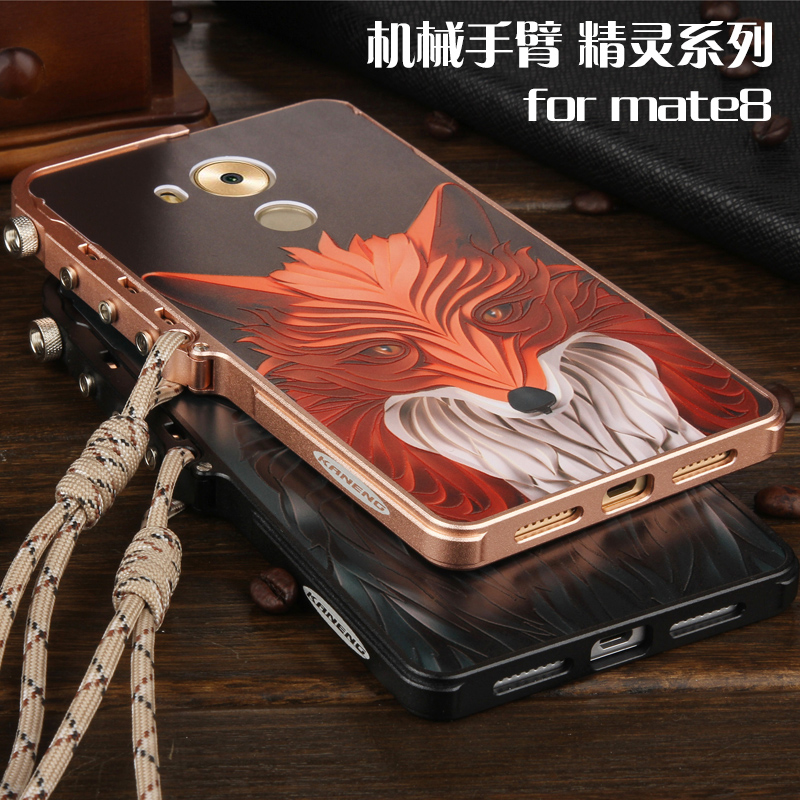 KANENG Mechanical Arm Trigger Aluminum Bumper Metal Frame Case Cover for Huawei Mate 8