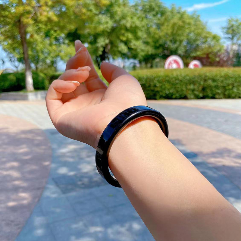 Natural Obsidian Bracelet for Women, Narrow Gemstone Black Square Bracelet, Flat Edge Jet Black Jade Bracelet, Original Crystal Bracelet Gift Natural Obsidian Bracelet for Women, Narrow Gemstone Black Square Bracelet, Flat Edge Jet Black Jade Bracelet, Original Crystal Bracelet Gift