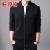 Hengyuan Xiang len nguyên chất đan áo len nam cổ áo bóng chày dày áo len ấm áp nam mặc quần áo - Cặp đôi áo len Cặp đôi áo len