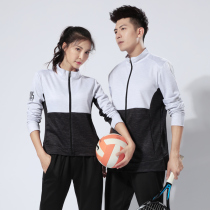 2019 autumn and winter new badminton suit long sleeve suit Mens and womens sportswear team suit jacket sports suit trousers