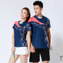 2021 new Korean badminton suit suit mens and womens summer short-sleeved quick-drying sportswear custom table tennis tennis suit