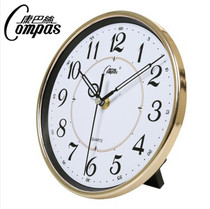 Kangba modern simple table setting clock can mute the wall clock quartz clock electroplating frame table hanging dual-purpose clock