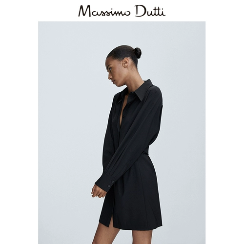 Massimo Dutti, демисезонная длинная дизайнерская рубашка, платье, тренд сезона, французский стиль
