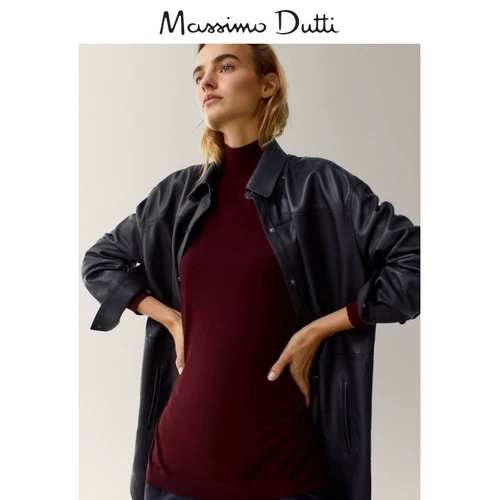 В конце сезона скидка Massimo Dutti Женская одежда, та же модель, увеличивает размер шерсти/шелк с высоким уровнем женского свитера 05688543686