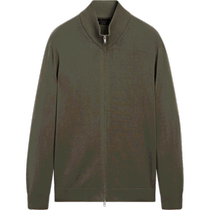 Autumn new Massimo Dutti mens 2024 new simple commuter style pure cotton turtleneck sweater knitted cardigan jacket 00978350505