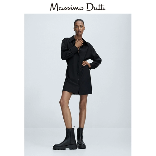 Massimo Dutti, демисезонная длинная дизайнерская рубашка, платье, тренд сезона, французский стиль