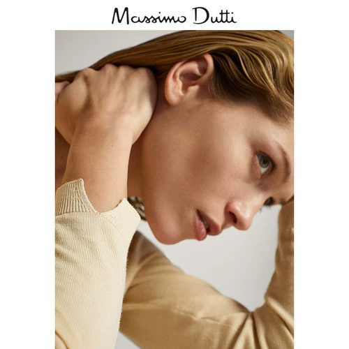 Massimo Dutti, цветной тонкий трикотажный свитер, V-образный вырез